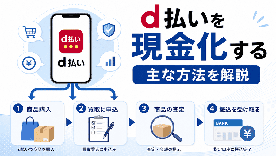 d払いを現金化する主な方法
