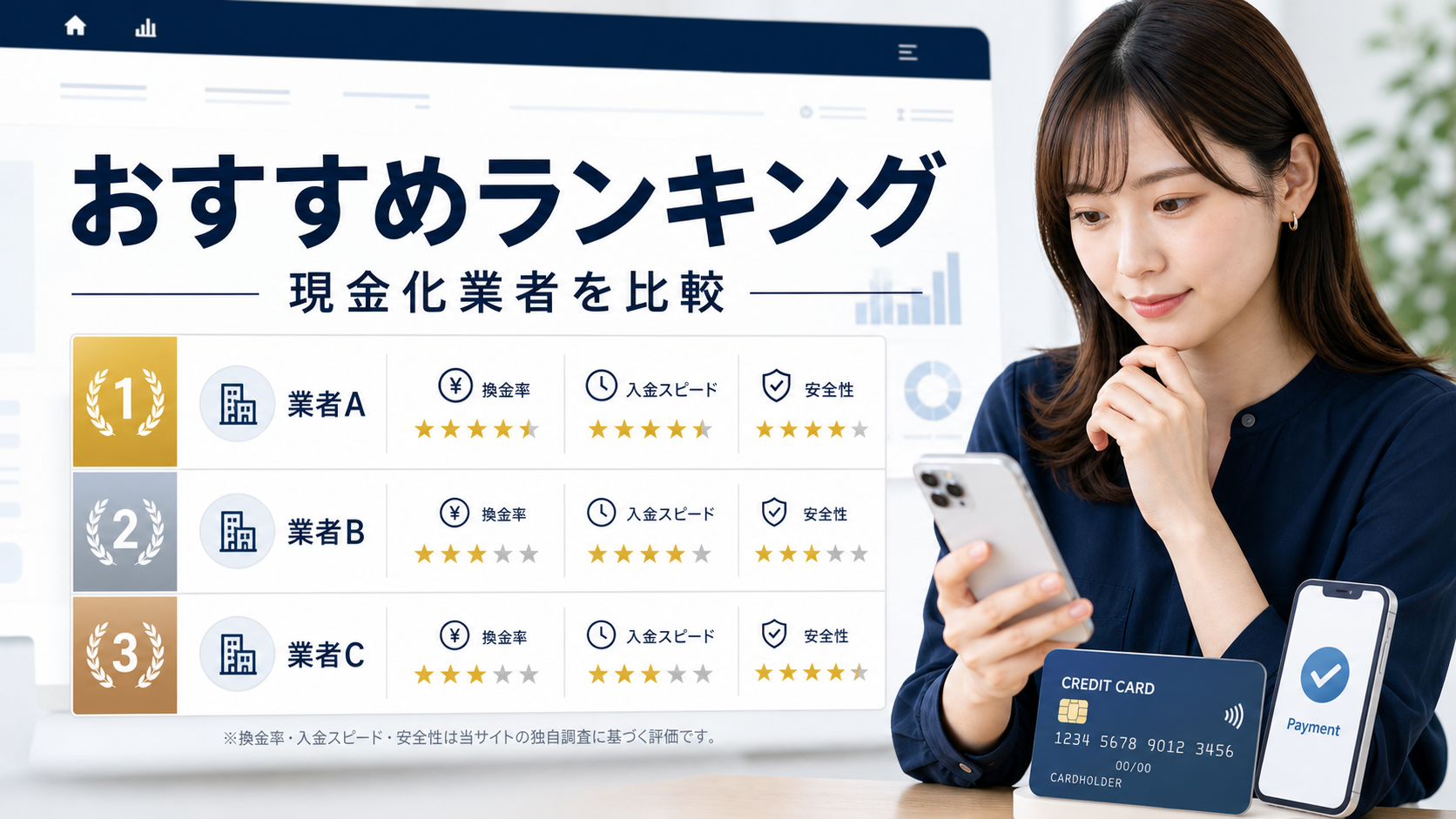 クレジットカード現金化業者おすすめランキング
