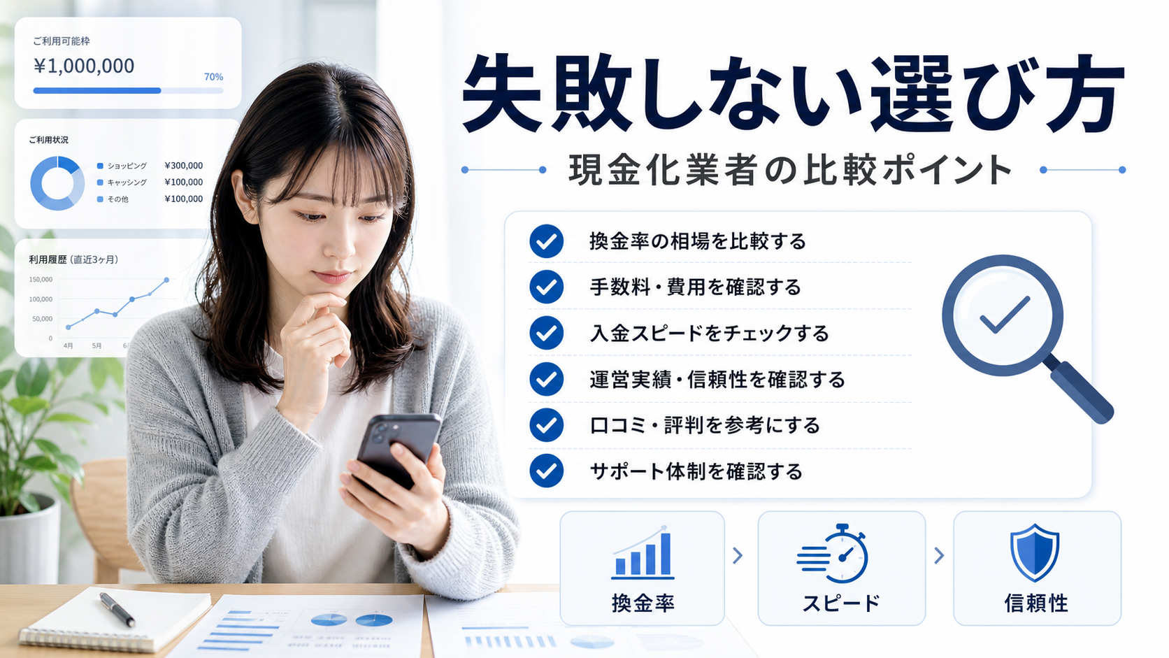 失敗しないクレジットカード現金化業者の選び方