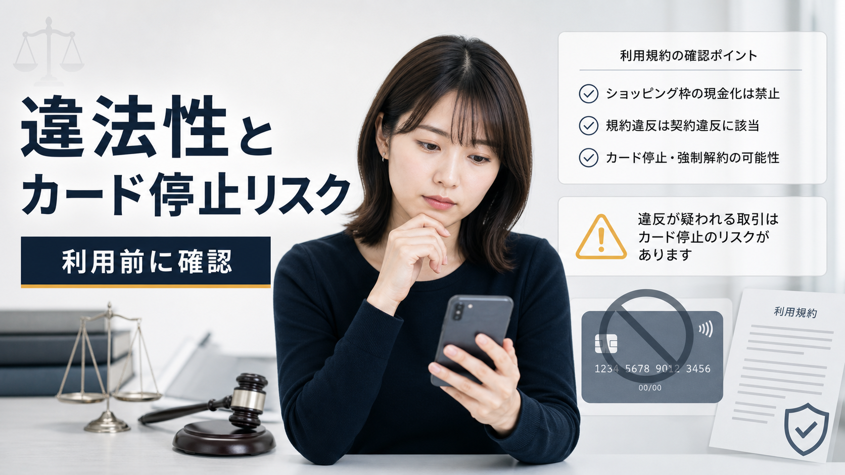 クレジットカード現金化の違法性とカード停止リスク