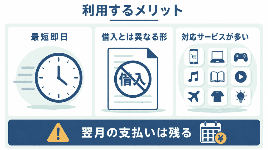 今すぐお金が必要な人に後払い現金化を利用するメリット