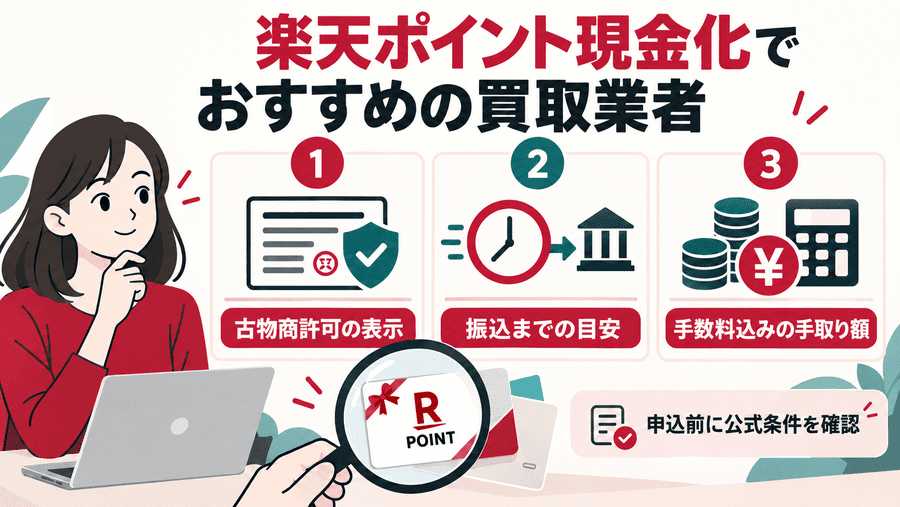 楽天ポイント現金化でおすすめの買取業者