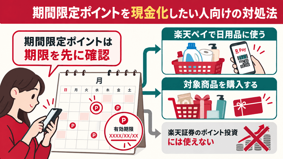 期間限定ポイントを現金化したい人向けの対処法