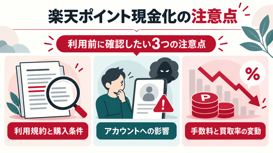 楽天ポイント現金化の注意点