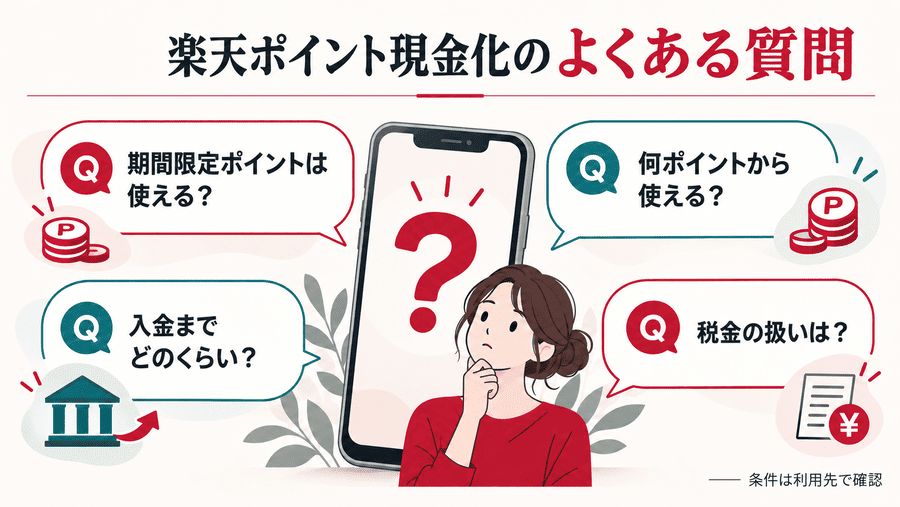 楽天ポイント現金化のよくある質問