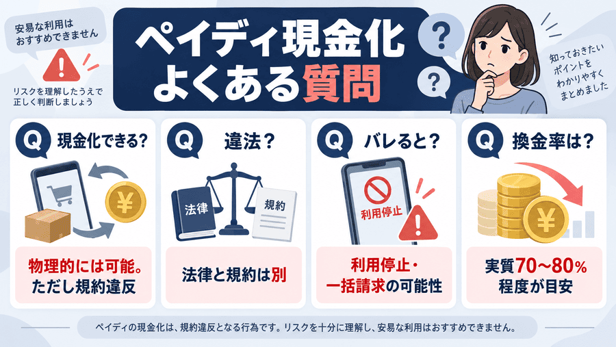 ペイディ現金化についてよくある質問
